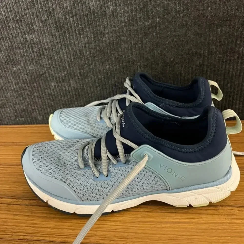 Vionic Women's London‎ Blue Sneakers Size 8 Casual Breathable Comfort